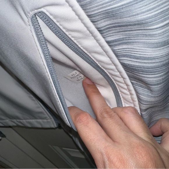 Free Tech White gray hooded zippered jacket women S - Picture 7 of 12